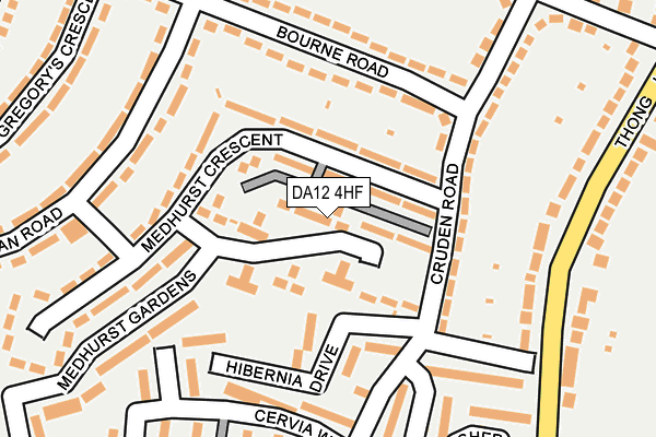 DA12 4HF map - OS OpenMap – Local (Ordnance Survey)