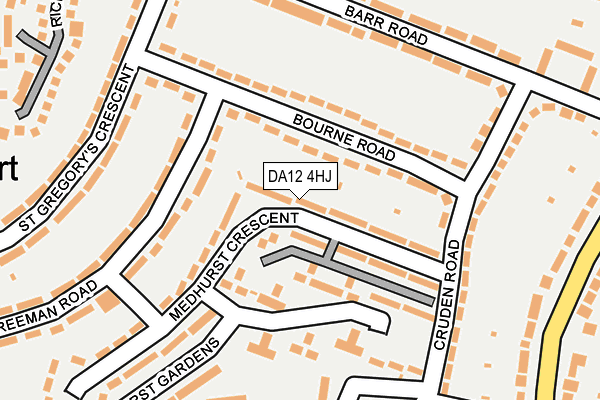 DA12 4HJ map - OS OpenMap – Local (Ordnance Survey)