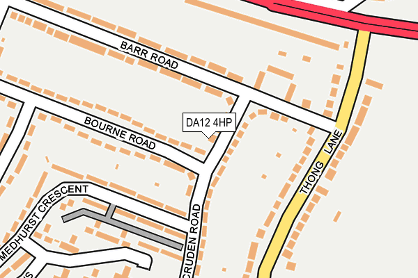 DA12 4HP map - OS OpenMap – Local (Ordnance Survey)