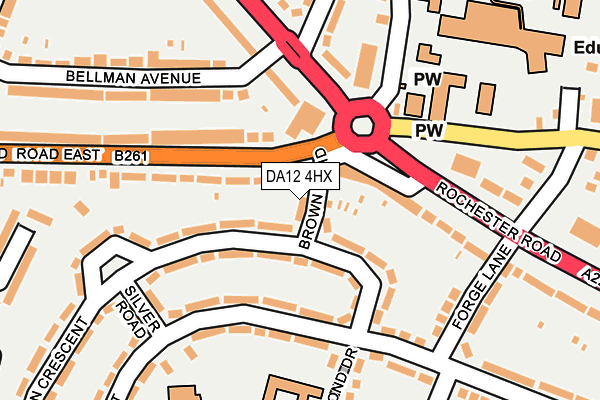 DA12 4HX map - OS OpenMap – Local (Ordnance Survey)