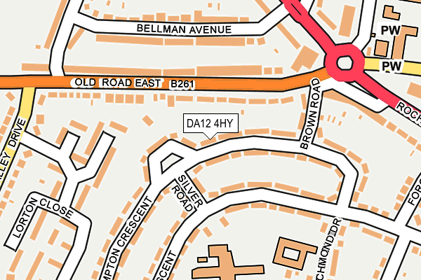 DA12 4HY map - OS OpenMap – Local (Ordnance Survey)