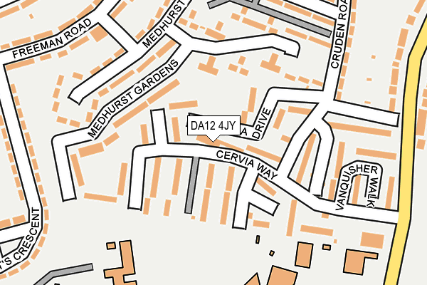 DA12 4JY map - OS OpenMap – Local (Ordnance Survey)