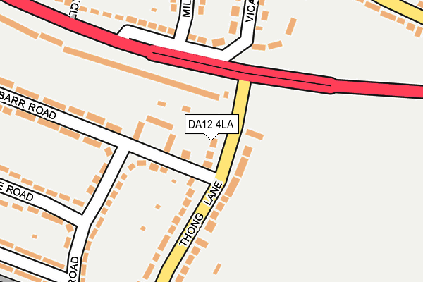 DA12 4LA map - OS OpenMap – Local (Ordnance Survey)