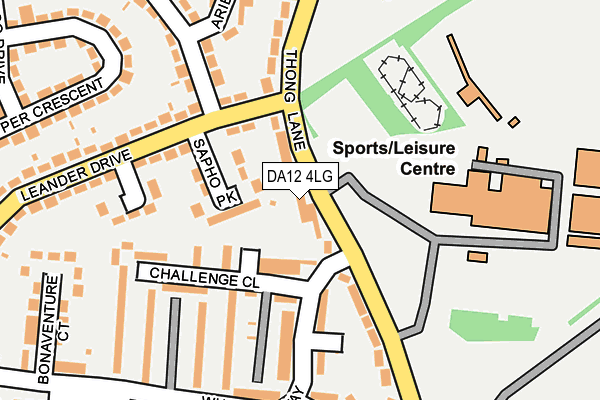 DA12 4LG map - OS OpenMap – Local (Ordnance Survey)