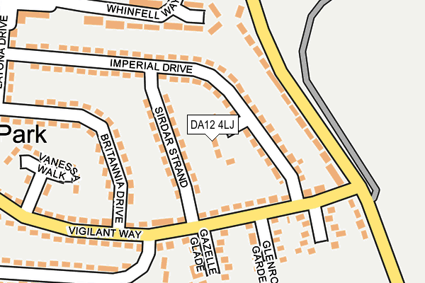 DA12 4LJ map - OS OpenMap – Local (Ordnance Survey)