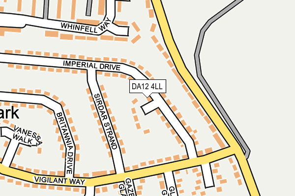 DA12 4LL map - OS OpenMap – Local (Ordnance Survey)