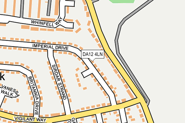 DA12 4LN map - OS OpenMap – Local (Ordnance Survey)