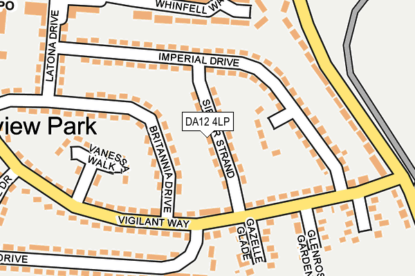 DA12 4LP map - OS OpenMap – Local (Ordnance Survey)