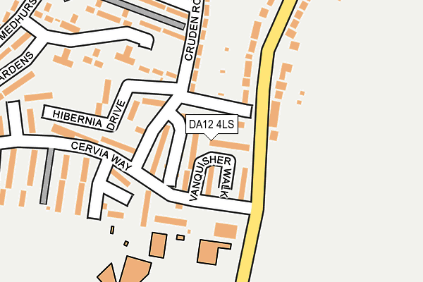 DA12 4LS map - OS OpenMap – Local (Ordnance Survey)