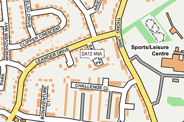 DA12 4NA map - OS OpenMap – Local (Ordnance Survey)