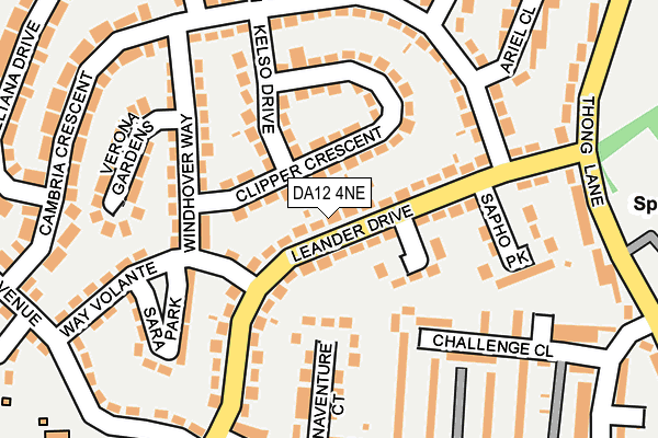 DA12 4NE map - OS OpenMap – Local (Ordnance Survey)