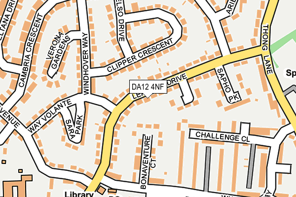 DA12 4NF map - OS OpenMap – Local (Ordnance Survey)