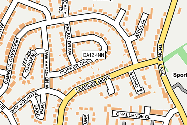 DA12 4NN map - OS OpenMap – Local (Ordnance Survey)