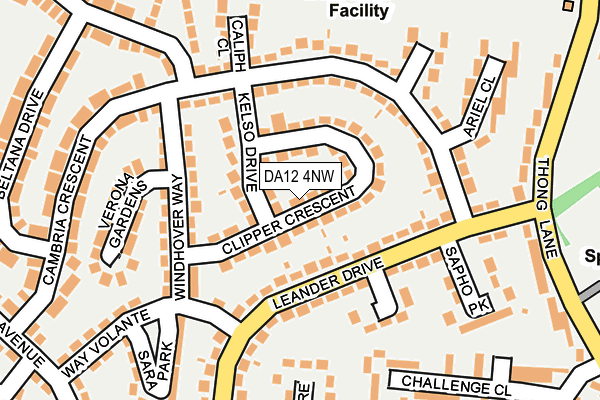 DA12 4NW map - OS OpenMap – Local (Ordnance Survey)