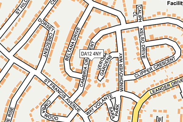 DA12 4NY map - OS OpenMap – Local (Ordnance Survey)