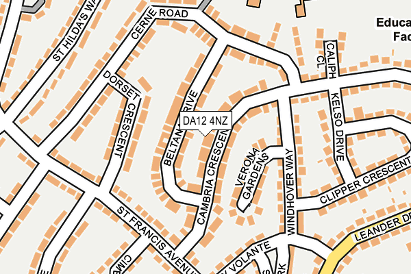 DA12 4NZ map - OS OpenMap – Local (Ordnance Survey)