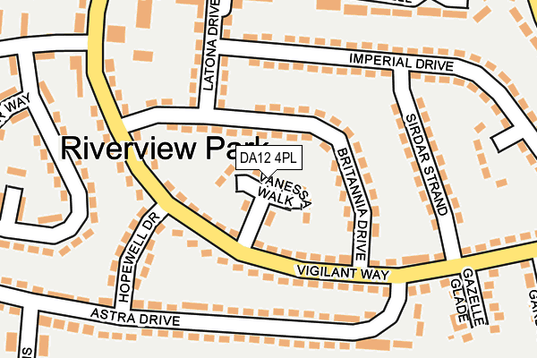 DA12 4PL map - OS OpenMap – Local (Ordnance Survey)
