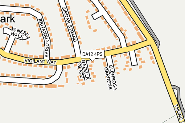 DA12 4PS map - OS OpenMap – Local (Ordnance Survey)