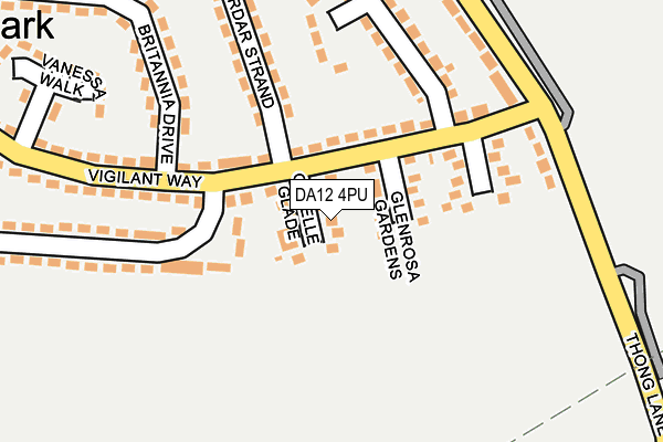 DA12 4PU map - OS OpenMap – Local (Ordnance Survey)