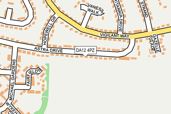 DA12 4PZ map - OS OpenMap – Local (Ordnance Survey)