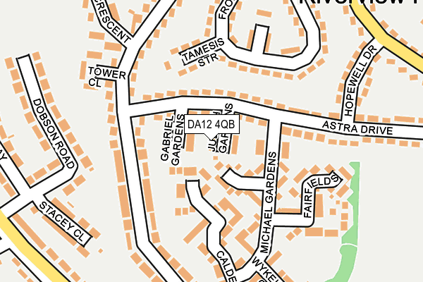 DA12 4QB map - OS OpenMap – Local (Ordnance Survey)