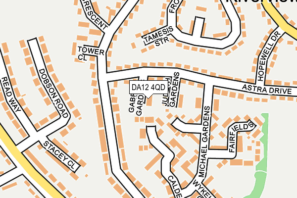 DA12 4QD map - OS OpenMap – Local (Ordnance Survey)