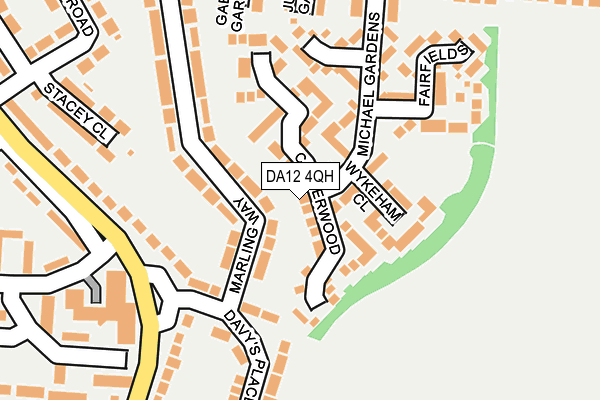 DA12 4QH map - OS OpenMap – Local (Ordnance Survey)