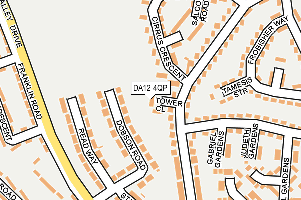 DA12 4QP map - OS OpenMap – Local (Ordnance Survey)