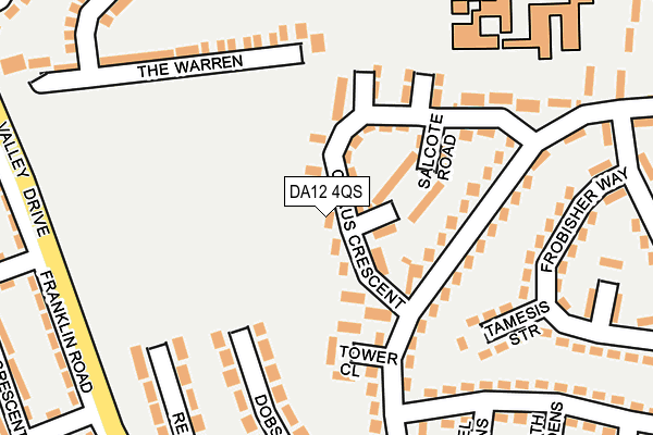 DA12 4QS map - OS OpenMap – Local (Ordnance Survey)