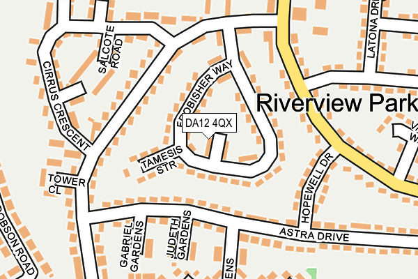 DA12 4QX map - OS OpenMap – Local (Ordnance Survey)