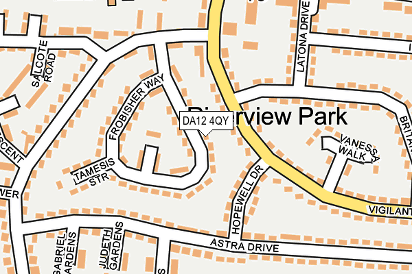 DA12 4QY map - OS OpenMap – Local (Ordnance Survey)