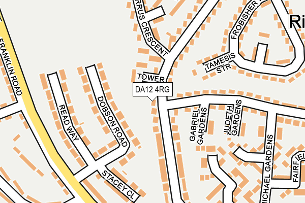 DA12 4RG map - OS OpenMap – Local (Ordnance Survey)