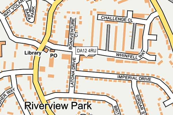 DA12 4RU map - OS OpenMap – Local (Ordnance Survey)