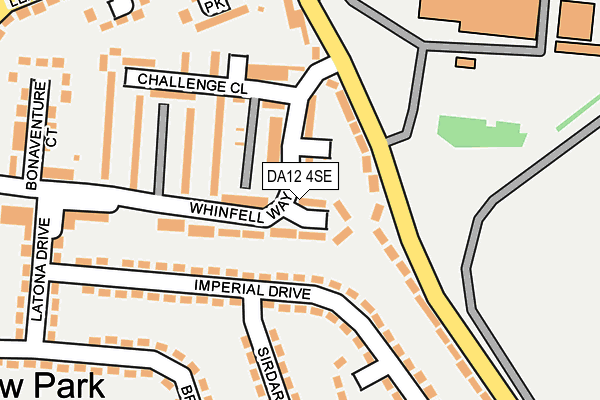 DA12 4SE map - OS OpenMap – Local (Ordnance Survey)