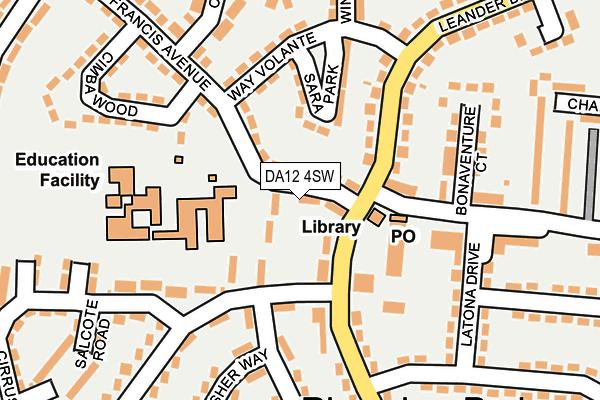 DA12 4SW map - OS OpenMap – Local (Ordnance Survey)