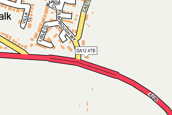 DA12 4TB map - OS OpenMap – Local (Ordnance Survey)