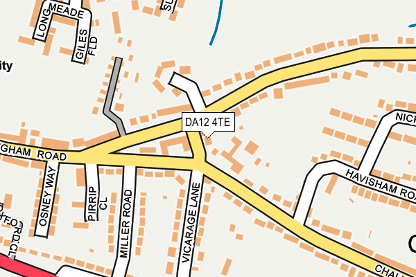 DA12 4TE map - OS OpenMap – Local (Ordnance Survey)