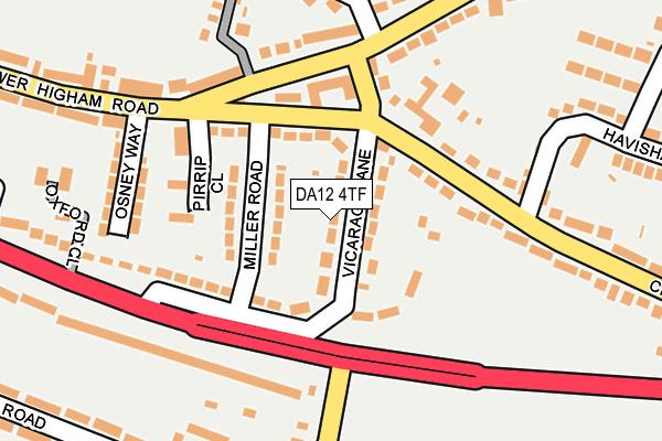 DA12 4TF map - OS OpenMap – Local (Ordnance Survey)