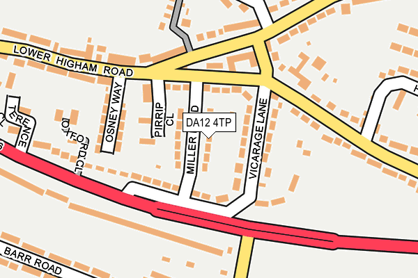 DA12 4TP map - OS OpenMap – Local (Ordnance Survey)