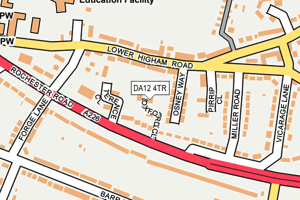 DA12 4TR map - OS OpenMap – Local (Ordnance Survey)
