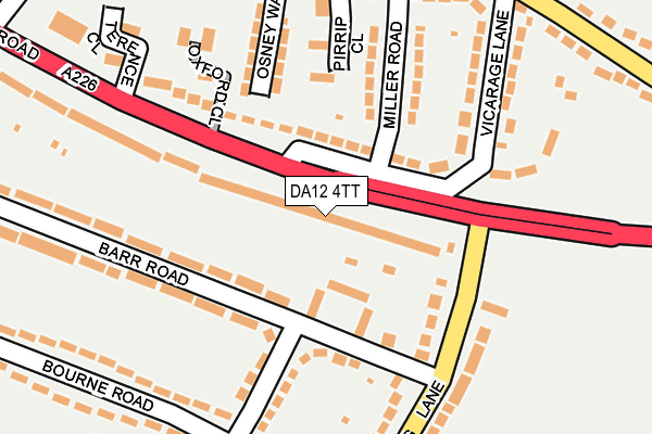DA12 4TT map - OS OpenMap – Local (Ordnance Survey)
