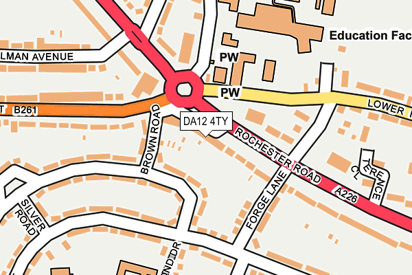 DA12 4TY map - OS OpenMap – Local (Ordnance Survey)
