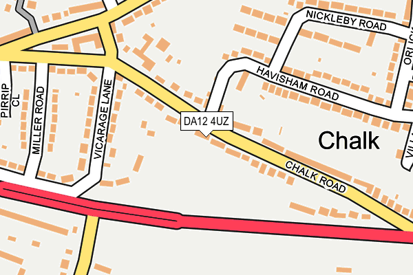 DA12 4UZ map - OS OpenMap – Local (Ordnance Survey)