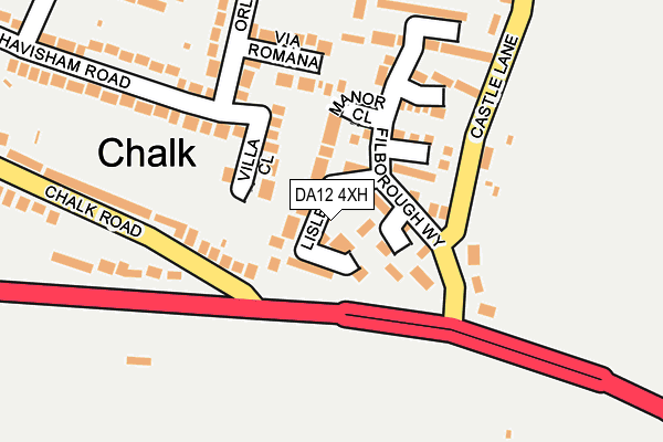DA12 4XH map - OS OpenMap – Local (Ordnance Survey)
