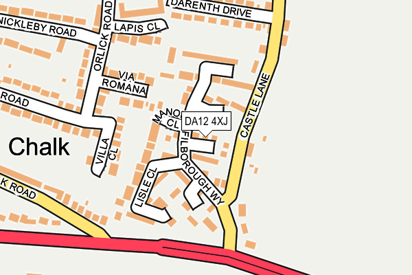 DA12 4XJ map - OS OpenMap – Local (Ordnance Survey)
