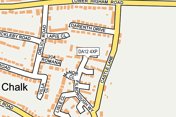 DA12 4XP map - OS OpenMap – Local (Ordnance Survey)