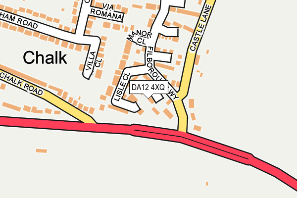 DA12 4XQ map - OS OpenMap – Local (Ordnance Survey)