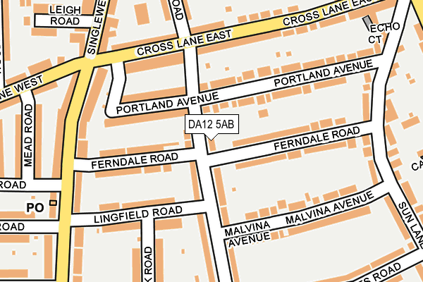 DA12 5AB map - OS OpenMap – Local (Ordnance Survey)