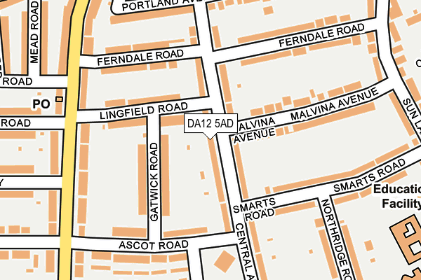 DA12 5AD map - OS OpenMap – Local (Ordnance Survey)