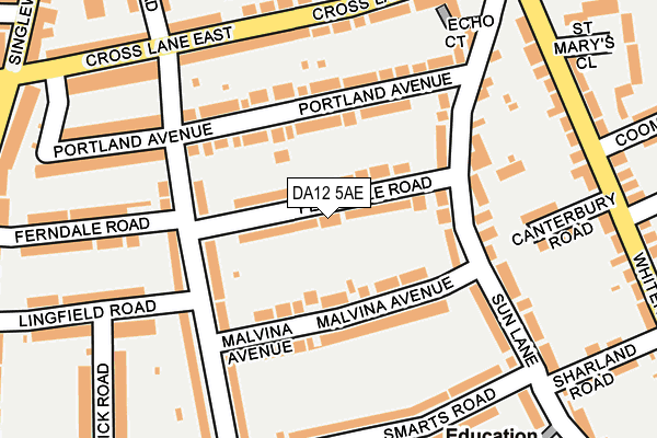 DA12 5AE map - OS OpenMap – Local (Ordnance Survey)